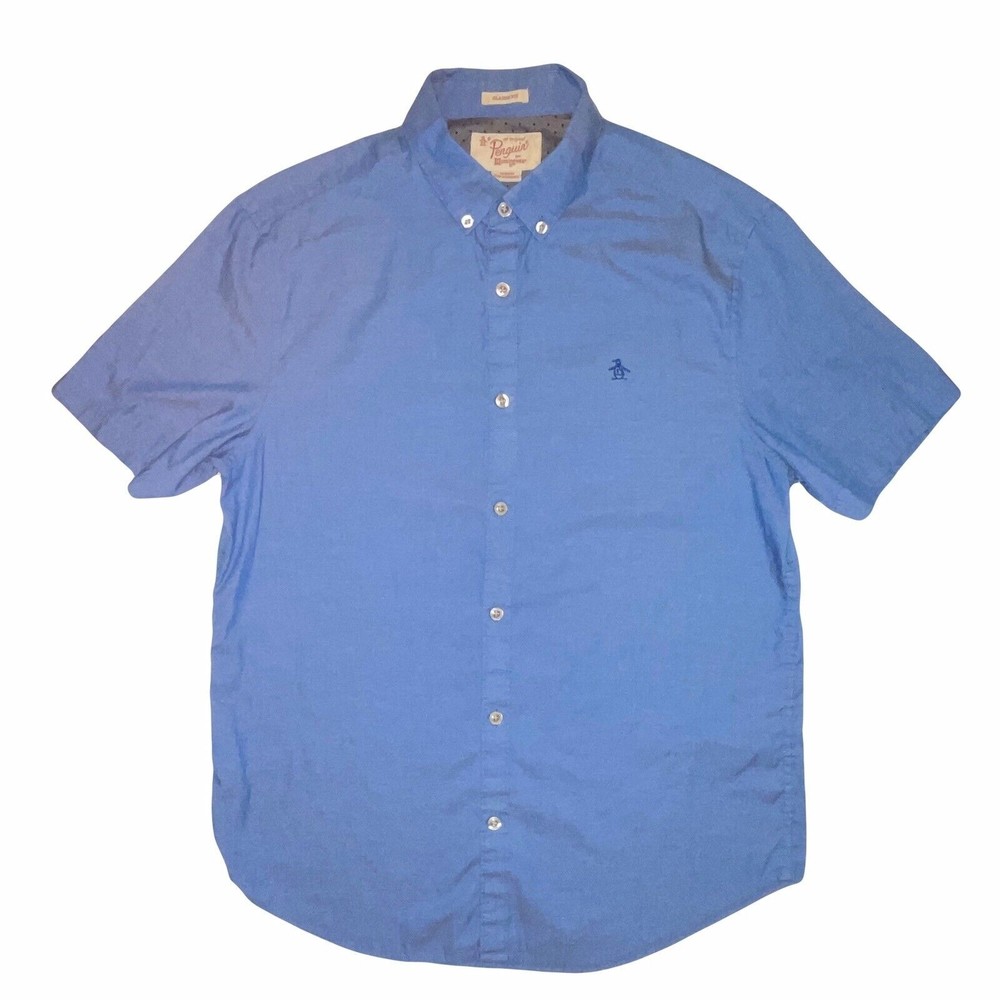Penguin by Munsignwear Button Up Men’s Shirt Size M; Short Sleeve